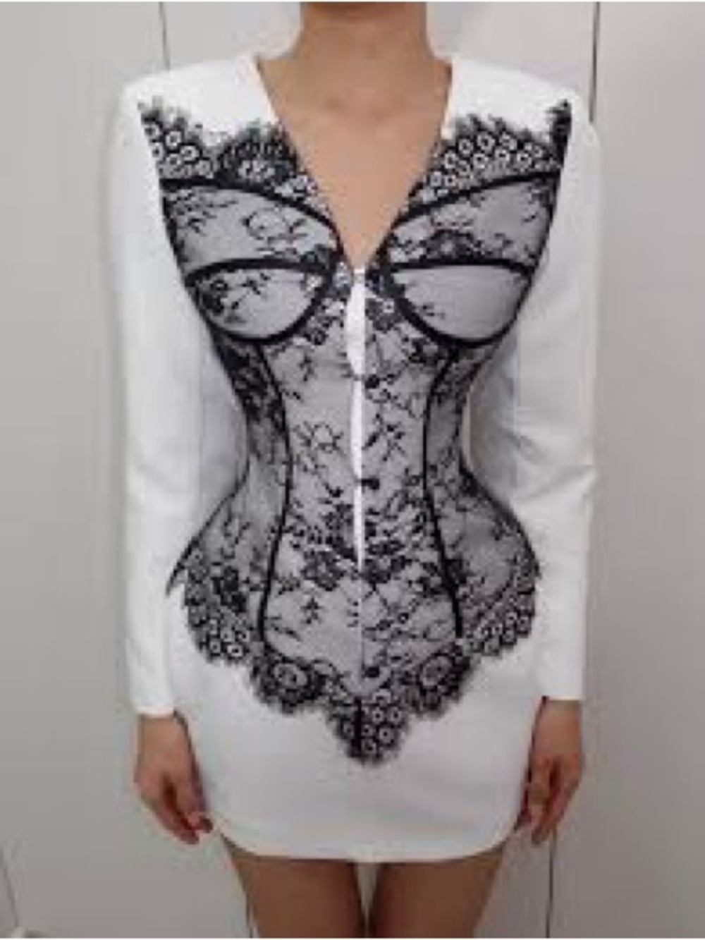 #306 Lace Corset Style Dress Sz S